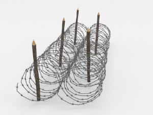 barb wire obstacle 15 3D Модель