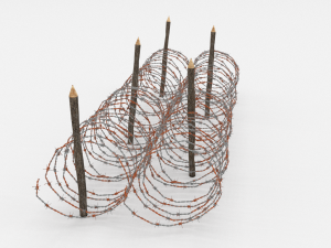 barb wire obstacle 16 3D-Modell