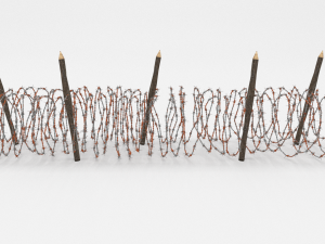 barb wire obstacle 16 3D-Modell