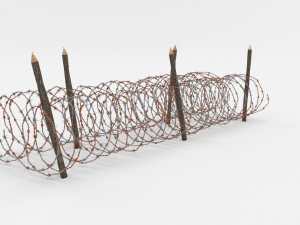 barb wire obstacle 16 3D-Modell