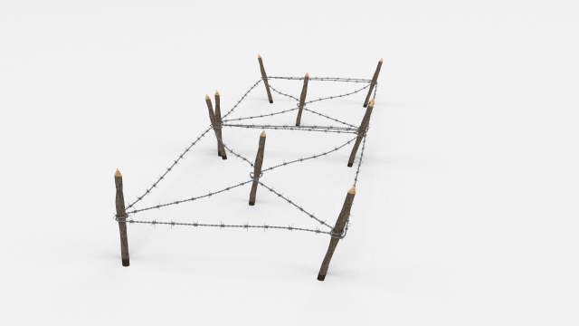 barb wire obstacle 17 Modèle 3D .c4d .max .obj .3ds .fbx .stl .blend 