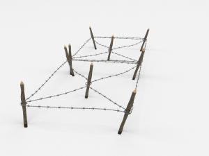 barb wire obstacle 17 3D 모델
