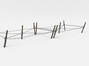 barb wire obstacle 17 3D Model