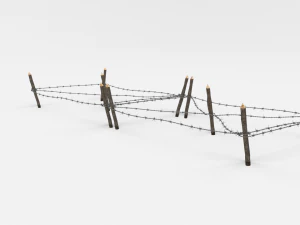 barb wire obstacle 17 3D Model