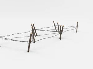 barb wire obstacle 17 3D Model