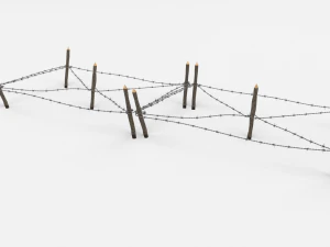 barb wire obstacle 17 3D Model