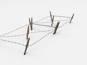 barb wire obstacle 17 3D Model