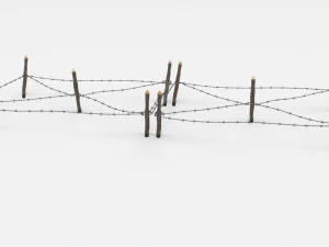 barb wire obstacle 17 3D Model