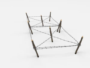 barb wire obstacle 17 3D Model