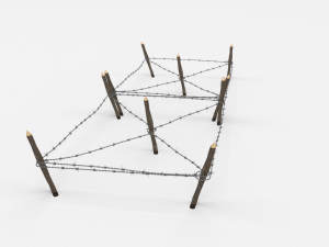 barb wire obstacle 17 Modèle 3D