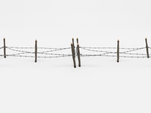 barb wire obstacle 17 3D Model