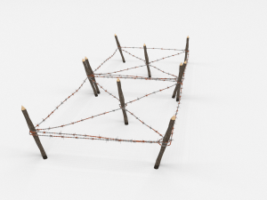 barb wire obstacle 18 3D Model
