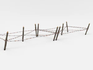 barb wire obstacle 18 3D Model