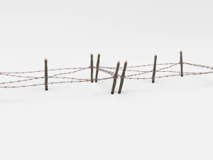 barb wire obstacle 18 3D Model