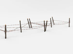 barb wire obstacle 18 3D Model