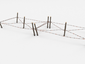 barb wire obstacle 18 3D-Modell