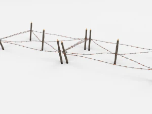 barb wire obstacle 18 3D Model