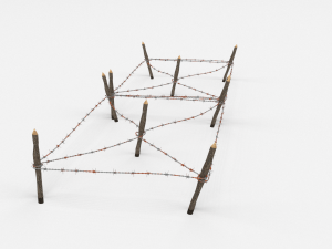 barb wire obstacle 18 3D-Modell