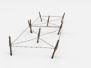 barb wire obstacle 18 3D Model