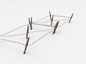 barb wire obstacle 18 3D Model