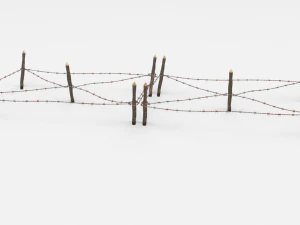 barb wire obstacle 18 3D Model