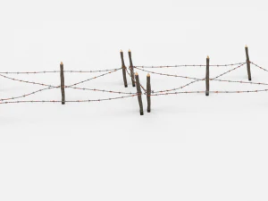 barb wire obstacle 18 3D Model