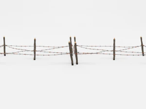 barb wire obstacle 18 3D Model