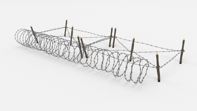 barb wire obstacle 19 3D मॉडल .c4d .max .obj .3ds .fbx .stl .blend 
