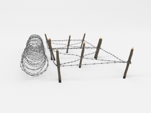 barb wire obstacle 19 3D मॉडल