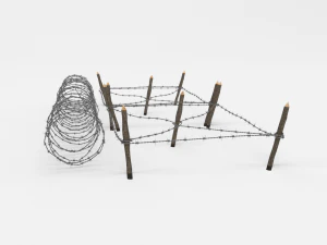 barb wire obstacle 19 3D Model
