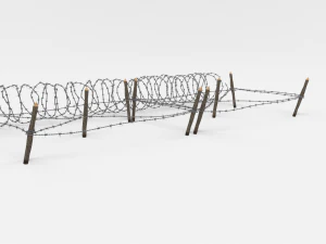 barb wire obstacle 19 3D Model