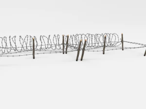 barb wire obstacle 19 3D Model