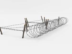 barb wire obstacle 19 3D Model