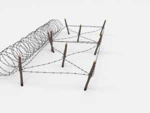 barb wire obstacle 19 3D मॉडल