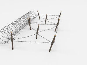 barb wire obstacle 19 3D Model