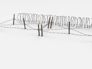 barb wire obstacle 19 3D Model