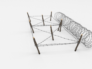 barb wire obstacle 19 3D मॉडल