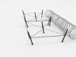 barb wire obstacle 19 3D Model