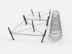 barb wire obstacle 19 3D मॉडल