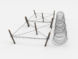 barb wire obstacle 19 3D Model