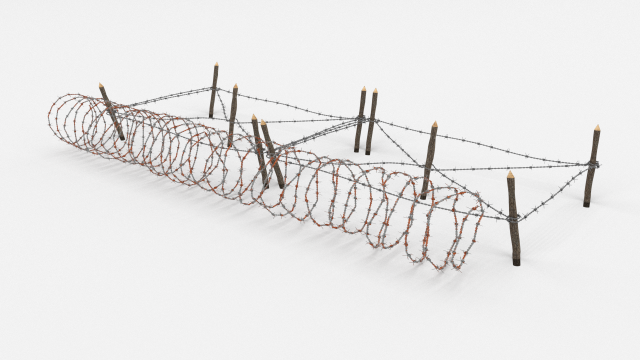 barb wire obstacle 20 3D-Modell .c4d .max .obj .3ds .fbx .stl .blend 