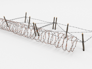 barb wire obstacle 20 3D Model
