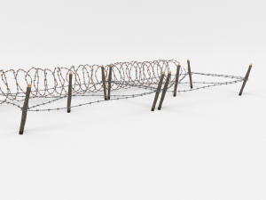 barb wire obstacle 20 3D-Modell