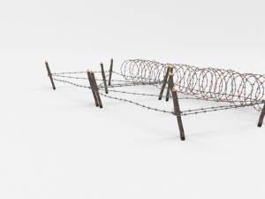 barb wire obstacle 20 3D-Modell