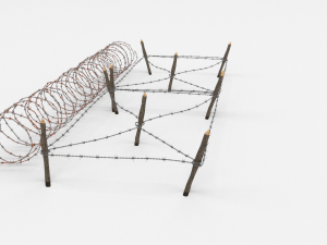 barb wire obstacle 20 3D-Modell