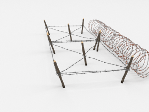 barb wire obstacle 20 3D-Modell