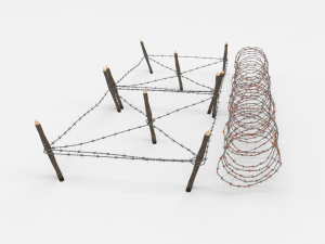 barb wire obstacle 20 3D-Modell