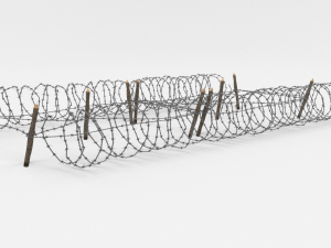 barb wire obstacle 21 3D Model