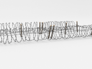 barb wire obstacle 21 Modello 3D