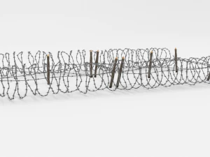 barb wire obstacle 21 3D Model
